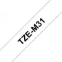 Nastro per etichettatura Brother TZE-M31 nero su trasparente