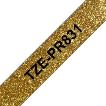Nastro per etichettatura Brother TZE-PR831 nero su oro