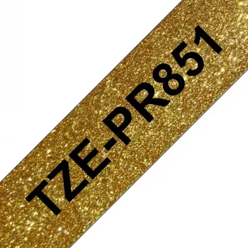 Nastro per etichettatura Brother TZE-PR851 nero su oro