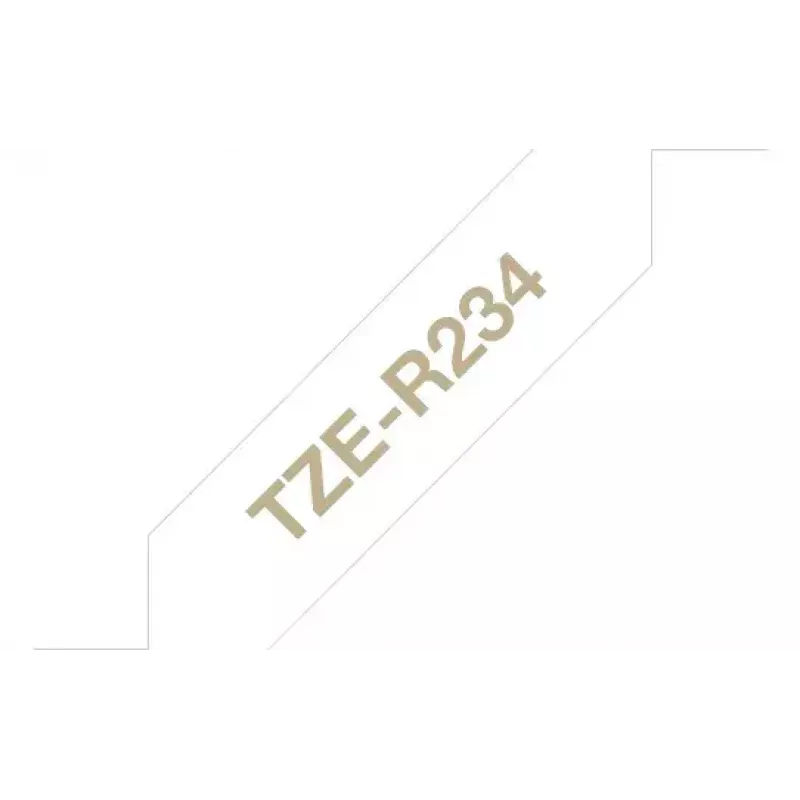 Nastro per etichettatura Brother TZE-R234 oro su bianco