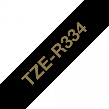 Nastro per etichettatura Brother TZE-R334 oro su nero