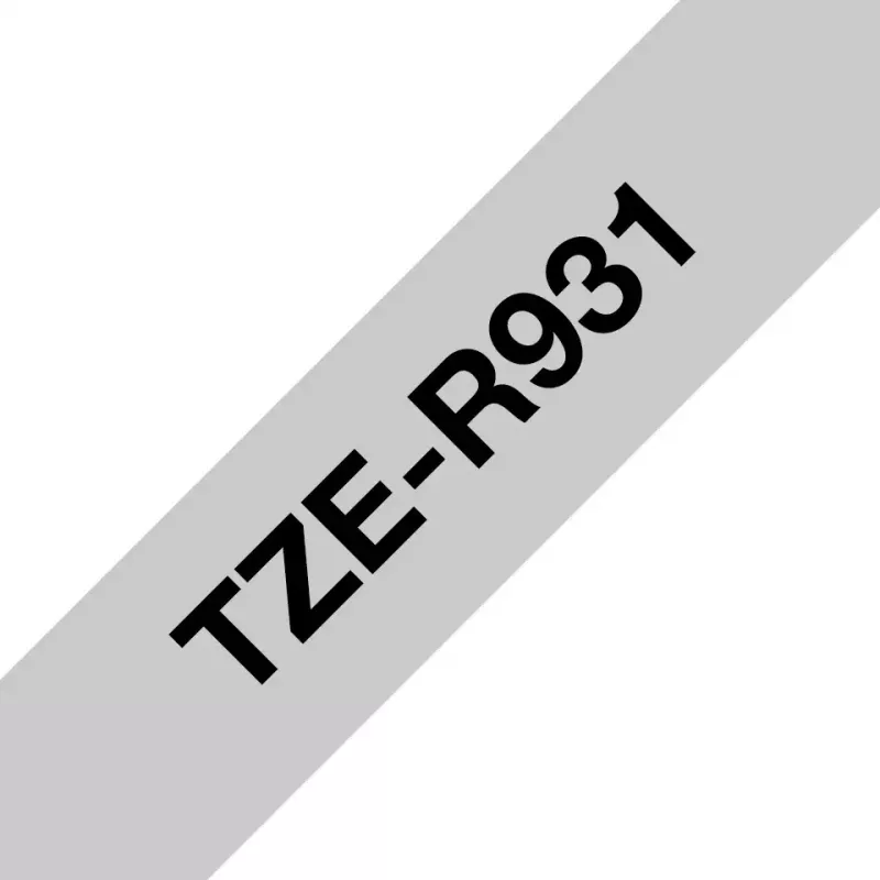 Nastro per etichettatura Brother TZE-R931 nero su argento