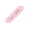 Nastro per etichettatura Brother TZE-RE34 oro su rosa