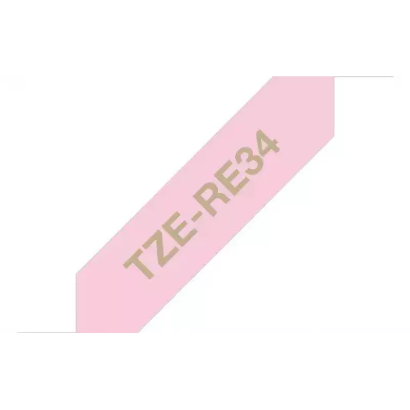 Nastro per etichettatura Brother TZE-RE34 oro su rosa