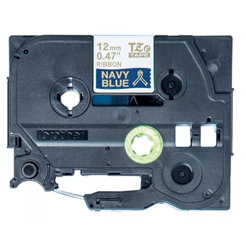 Nastro per etichettatura Brother TZE-RN34 oro su blu navy