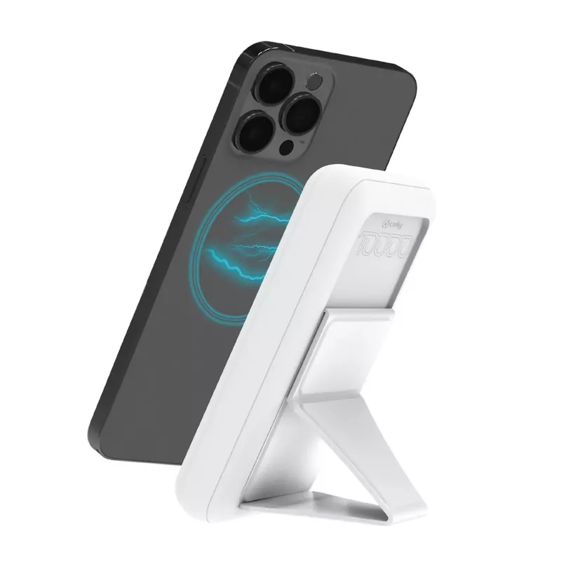 Celly MAGPB10000WH powerbank 10000 mAh ricarica wireless bianco
