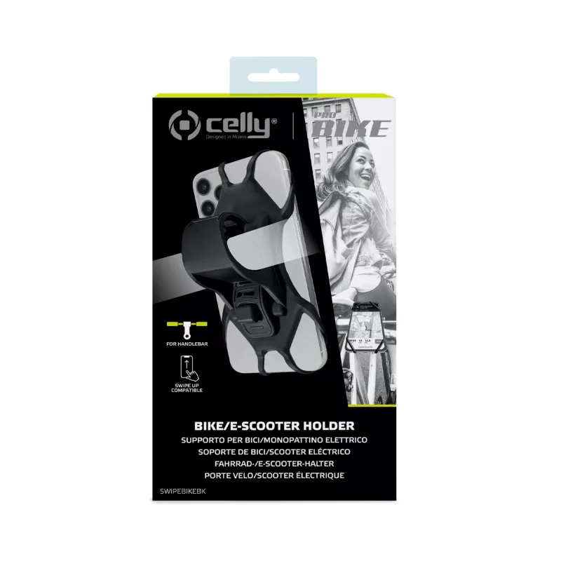 Celly Swipe Bike supporto passivo cellulare/smartphone nero