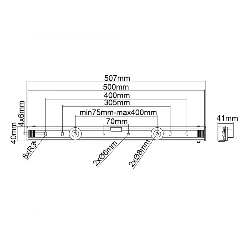 Multibrackets M Universal Wallmount nero piccolo