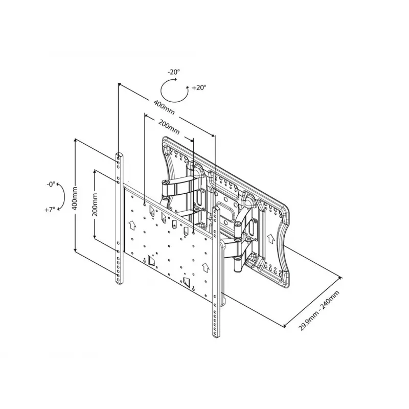 Staffa Multibrackets M VESA super sottile Tilt & Turn