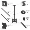 Multibrackets M Public Ceilingmount Medium Single supporto a soffitto, 81,3–116,8 cm (32–46 pollici), max 70 kg, VESA da 100x100 a 400x400, inclinazione da -5 a +15°, nero