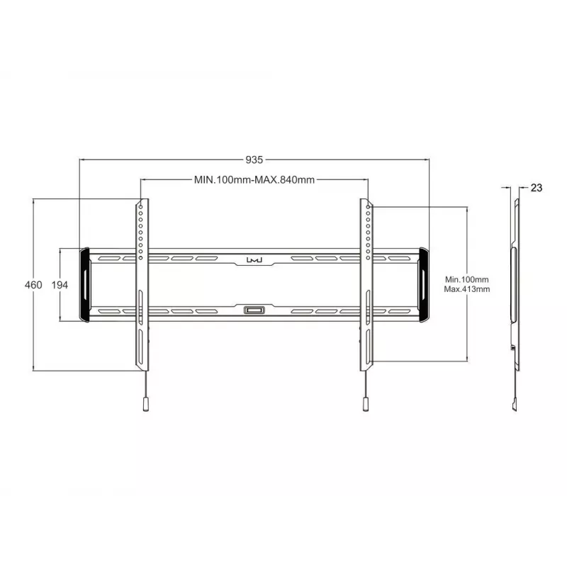 Multibrackets M Universal Wallmount Fixed large nero