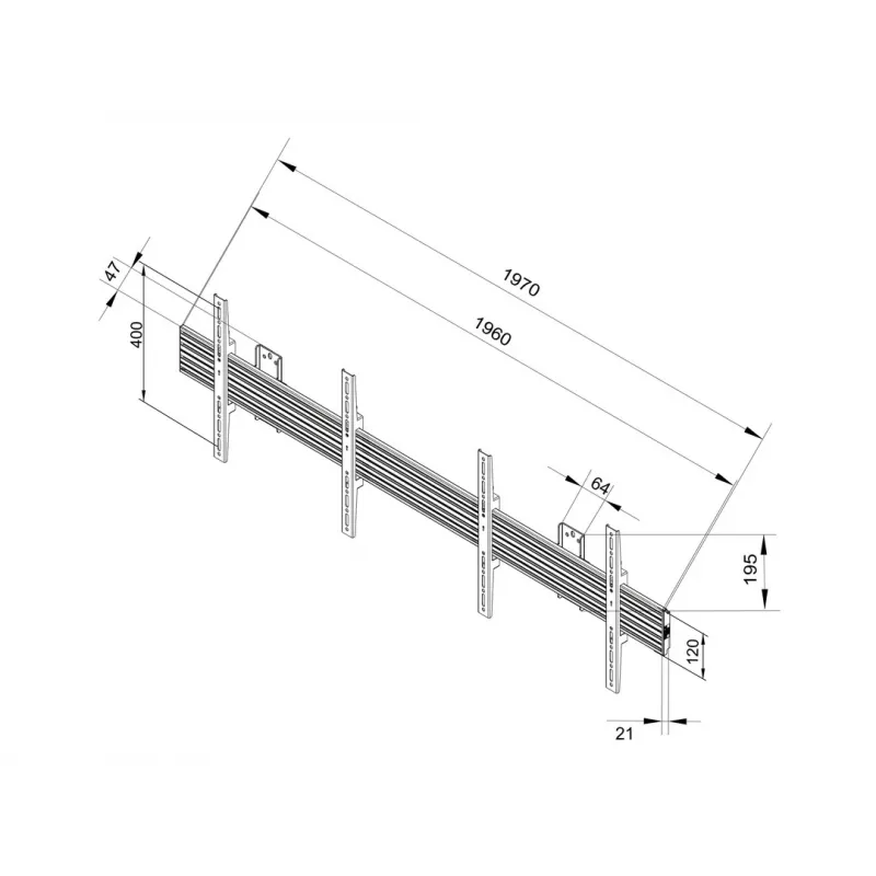Multibrackets M Wallmount Pro MBW2U fisso nero