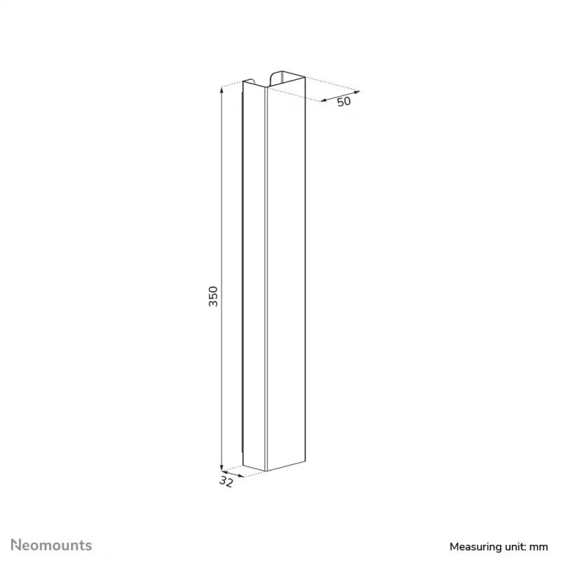 Copri cavi Neomounts ADS06-123WH magnetico bianco per scrivanie sit/stand più cavi