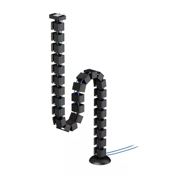Organizer a colonna per cavi Neomounts ADS06-132BL fissaggio magnetico, nero, gestione cavi a segmenti flessibili