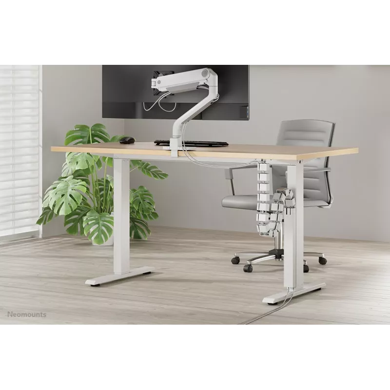 Copri cavi Neomounts ADS06-133WH magnetico bianco, a vite per scrivanie sit/stand