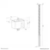 Copri cavi Neomounts ADS06-133WH magnetico bianco, a vite per scrivanie sit/stand