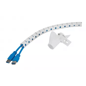 Guaina per cavi Neomounts ADS06-141WH, tubo per gestione cavi Ø20 mm, bianco