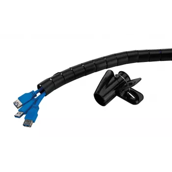 Guaina per cavi Neomounts ADS06-142BL – nero, organizer per cavi Ø25 mm per gestione cavi