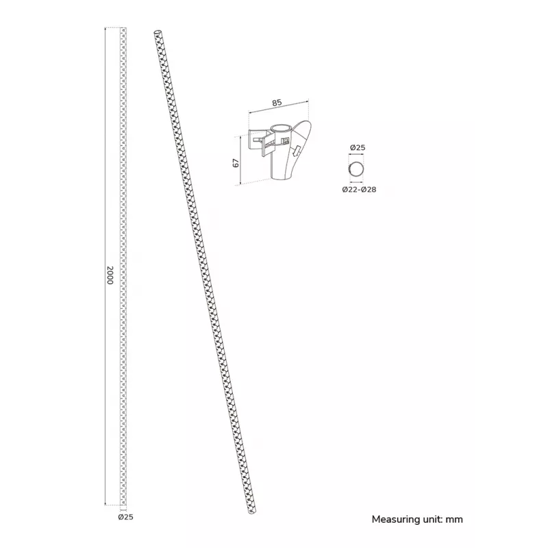 Guaina/tubo per cavi Neomounts ADS06-142WH Ø25 mm bianco per gestione cavi