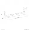 Canalina portacavi Neomounts ADS07-120BL a clip universale, larghezza 120 mm, nero