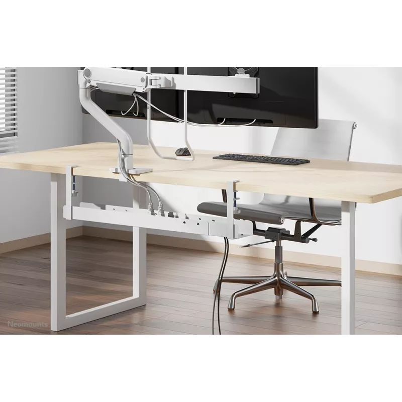 Canalina portacavi Neomounts ADS07-120WH design a clip, universale, bianco