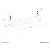 Canalina portacavi Neomounts ADS07-121BL design a clip universale nero