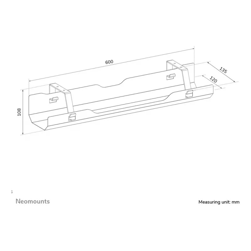 Neomounts ADS07-122WH canalina portacavi - fissaggio a vite - universale