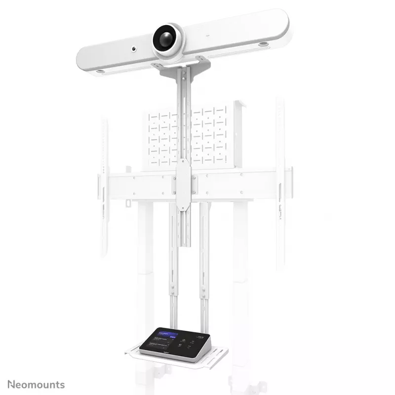 Neomounts AFL-875WH1 kit per videobar e multimedia, ripiano per fotocamera/AV, incluso adattatore Logitech Rally Bar (Mini), max 9 kg, acciaio, bianco