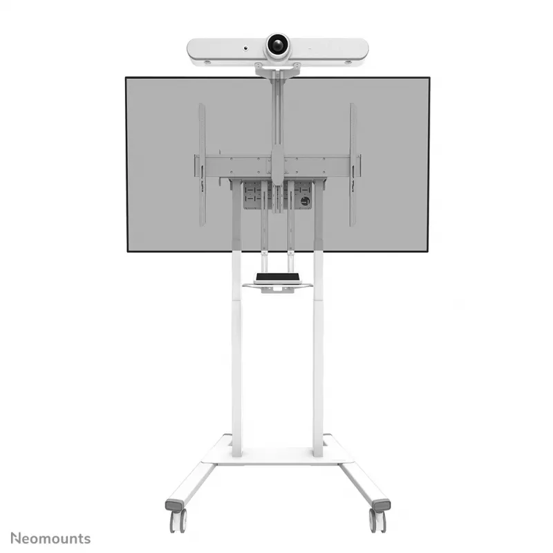 Neomounts AFL-875WH1 kit per videobar e multimedia, ripiano per fotocamera/AV, incluso adattatore Logitech Rally Bar (Mini), max 9 kg, acciaio, bianco