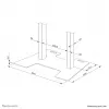 Piattaforma Neomounts AFP-875WH base in acciaio bianco 864x600x95mm