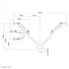 Supporto monitor Neomounts FPMA-D750DSILVER 10-32 pollici - gas spring - Topfix
