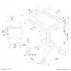 Carrello multimediale Neomounts MED-M200 alluminio bianco 1080 mm