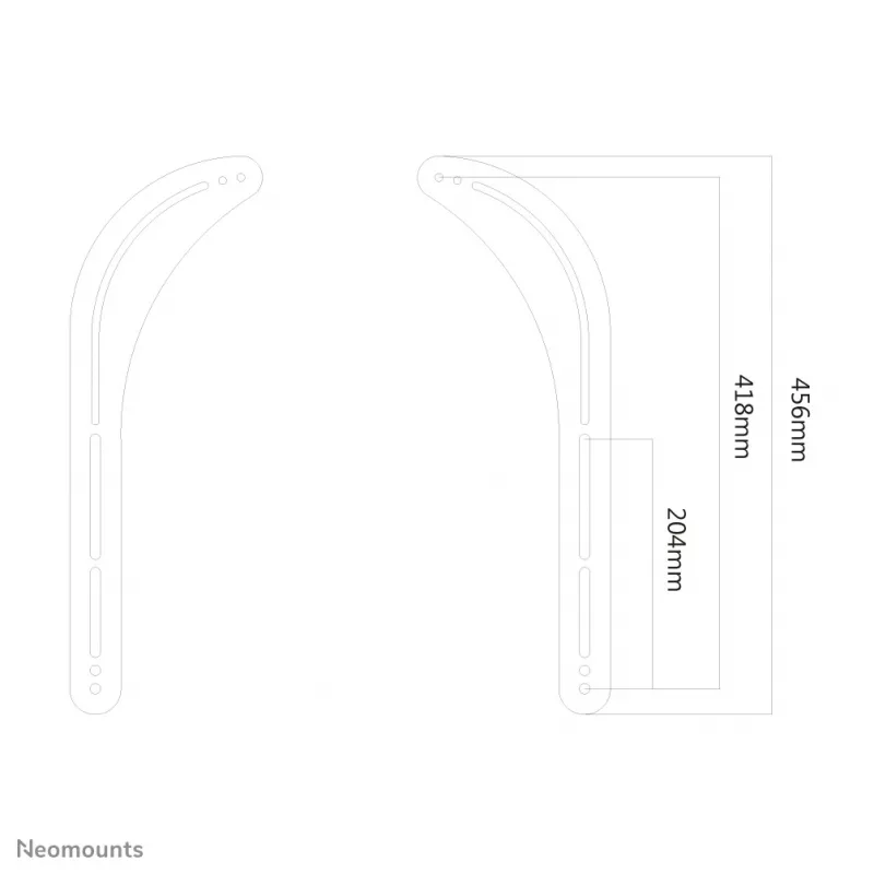 Supporto per soundbar Sonos Neomounts NM-USP100Schwarz - max 15 kg - installazione a schermo