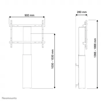 Supporto a pavimento per TV Neomounts PLASMA-W2250Schwarz 42-100 pollici - supporto a parete - motorizzato