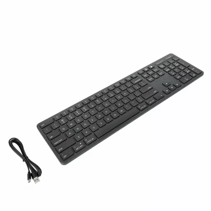 Targus EcoSmart AKB874NO tastiera cablata a dimensione standard, USB, QWERTY nordico, antimicrobica, nera