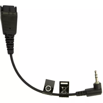 Accessorio per cuffie Jabra 8800-00-46 cavo, QD a jack 2,5 mm, angolare, 15 cm, ad es. per Panasonic GB500, PLX CA40