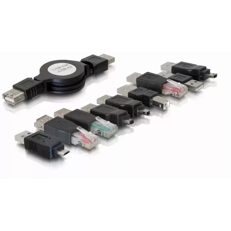 Kit adattatori USB DeLOCK 18612 nero 10 pz.