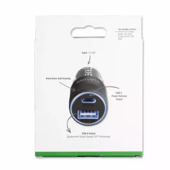 Caricabatterie per dispositivi mobili 4smarts 464448 universale nero accendisigari auto