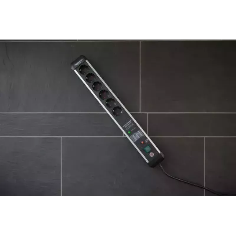 Prolunga elettrica Brennenstuhl 1391010601 5m 6 prese AC per interni nero argento