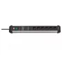 Prolunga elettrica Brennenstuhl 1391010601 5m 6 prese AC per interni nero argento