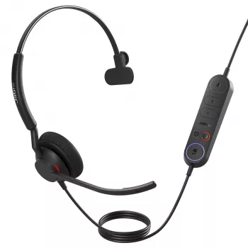 Jabra Engage 40 - (Inline Link) USB-A MS Mono, con filo, ufficio/call center, 50 - 20000 Hz, 45 g, cuffia, nero