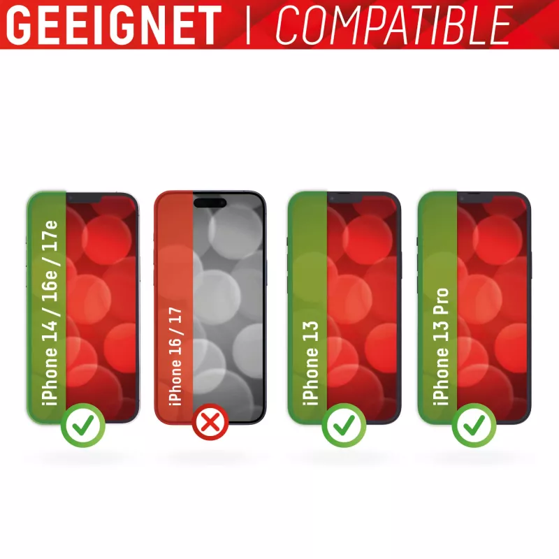 Displex protezione display privacy (10H) per Apple iPhone 13/13 Pro/14/16e/17e, cornice di montaggio Eco, filtro privacy
