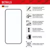 Displex vetro protettivo full cover (10H) per Apple iPhone 15/15 Pro, cornice di montaggio Eco, full cover
