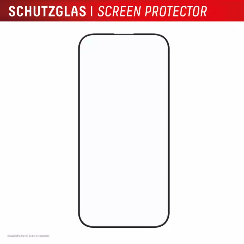 Displex Premium pellicola protettiva display (Full Cover, 10H) per Apple iPhone 16, cornice di montaggio Eco, Full Cover