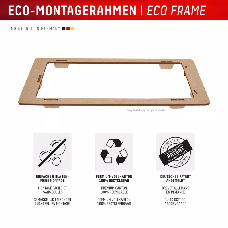 Protezione display Displex (10H) per Apple iPhone 16 Pro, cornice di montaggio Eco, antigraffio