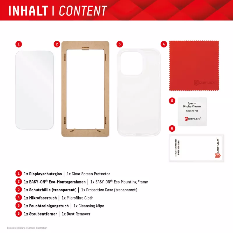 Pellicola protettiva per display Displex + custodia per Samsung Galaxy A55 5G, cornice di montaggio Eco, antigraffio