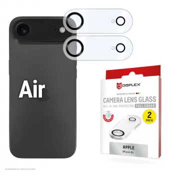 Displex Full Cover vetro lente fotocamera iPhone Air, 10H, protezione completa fotocamera, Quick Mount, 2 pz.