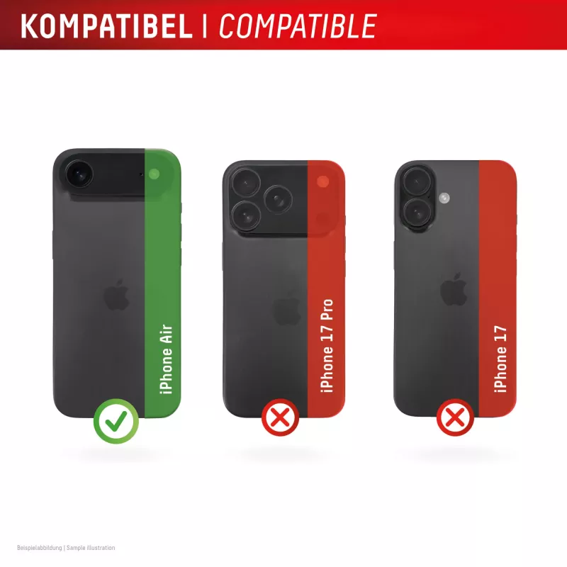 Displex vetro lenti fotocamera Premium, vetro iPhone Air, 10H, anelli singoli, DLC, trasparente, Quick Mount