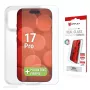 Displex pellicola protezione display + custodia per Apple iPhone 17 Pro, cornice di montaggio Eco, antigraffio