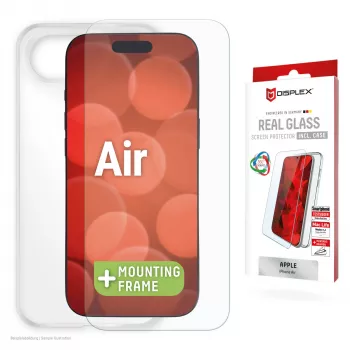 Displex pellicola protezione display + custodia per Apple iPhone Air, cornice di montaggio Eco, antigraffio